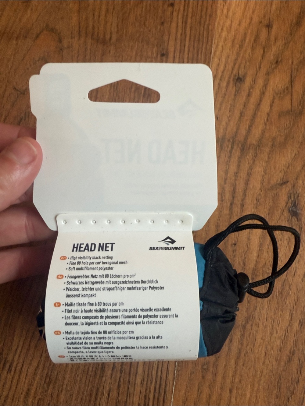 Sea to Summit Mosquito Head Net in Black and Teal - Picture 3 of 4